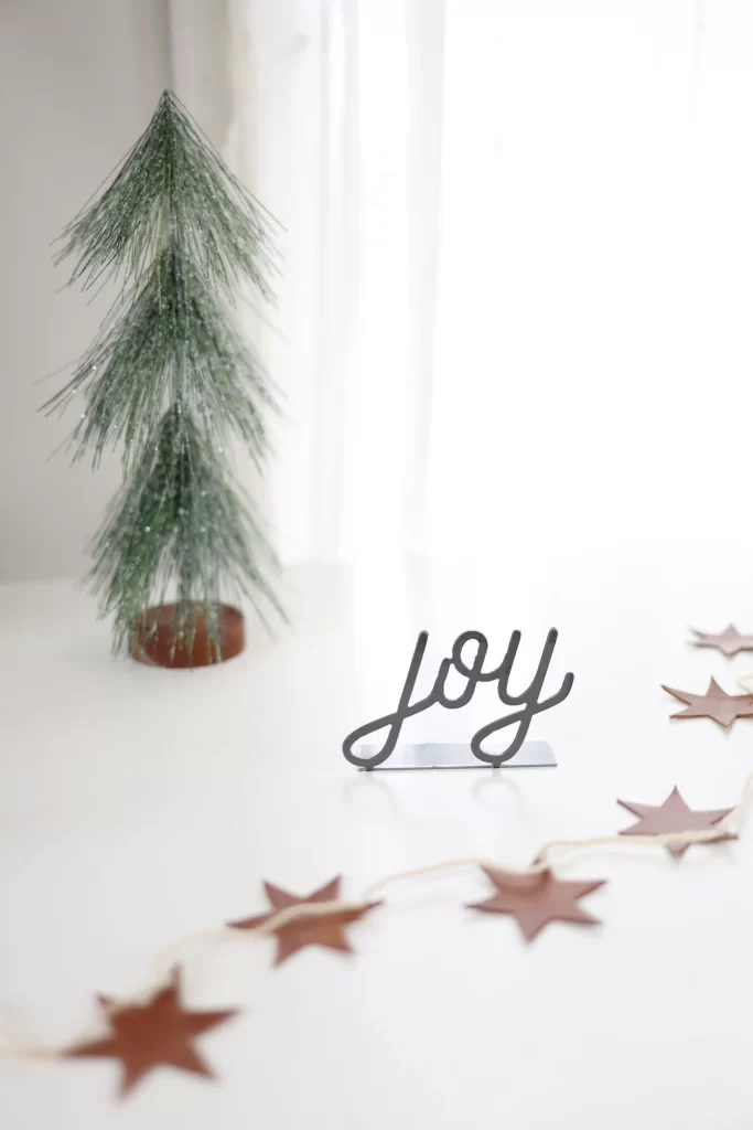 metal joy christmas sign