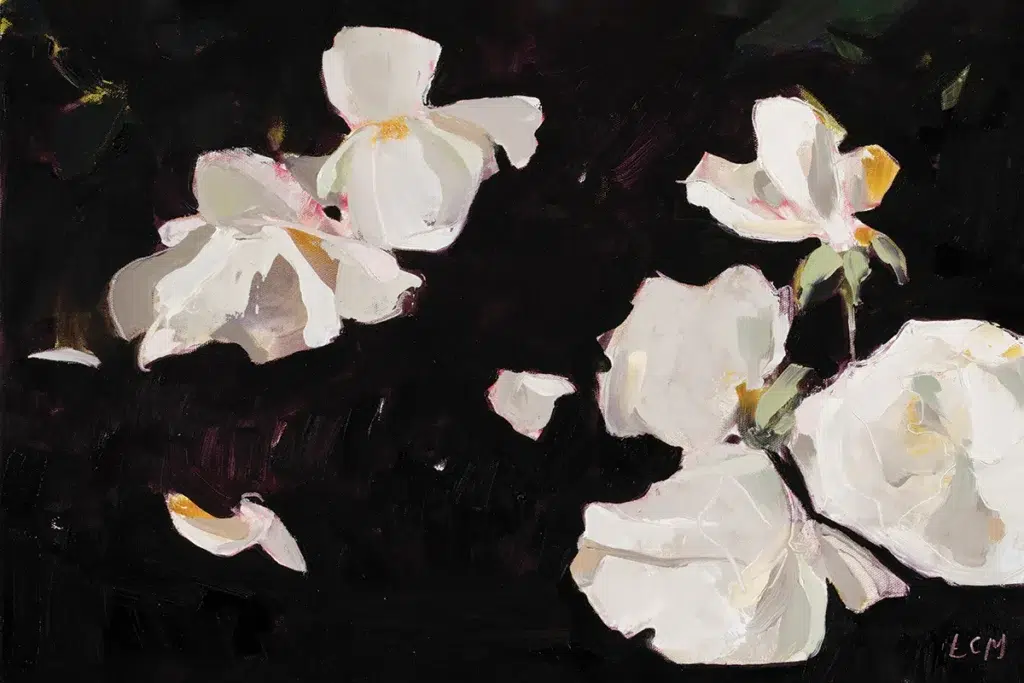 black floral art print